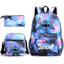 Kit Escolar Infantil Mochila + Lancheira e Estojo Lilo Stitch Lovers