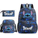 Kit Escolar Infantil Mochila + Lancheira e Estojo Lilo Stitch Lovers