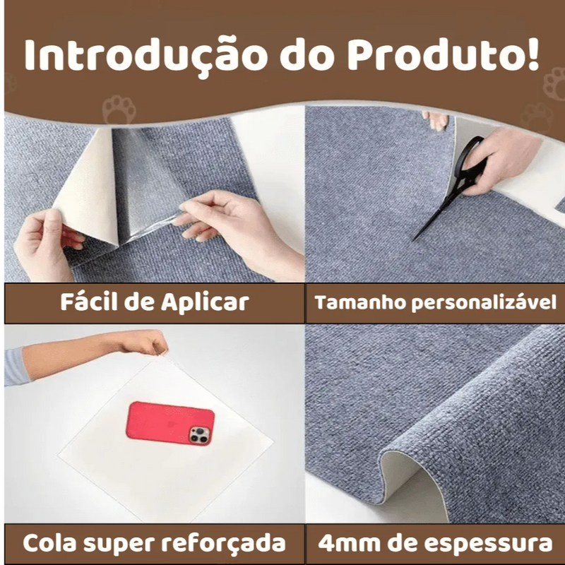 Arranhador para Gatos Carpete Protetor de Móveis e Sofá Adesivo Catz [Pague 2 Leve 4]
