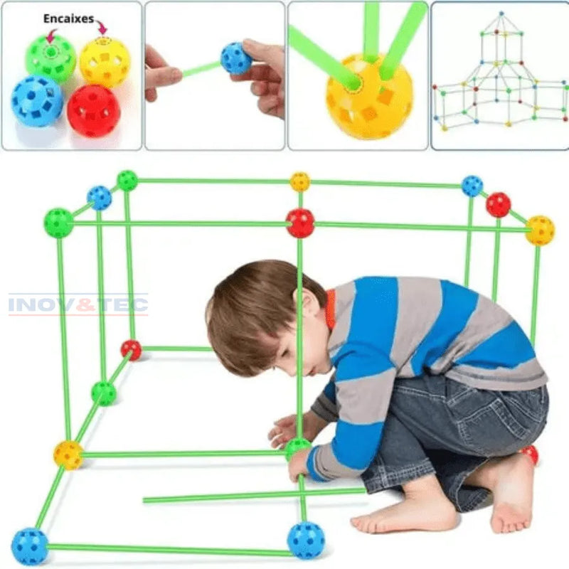 Kit de Construção Infantil Super Aventura - Últimas Unidades Com 50% Off + Tenda De Brinde