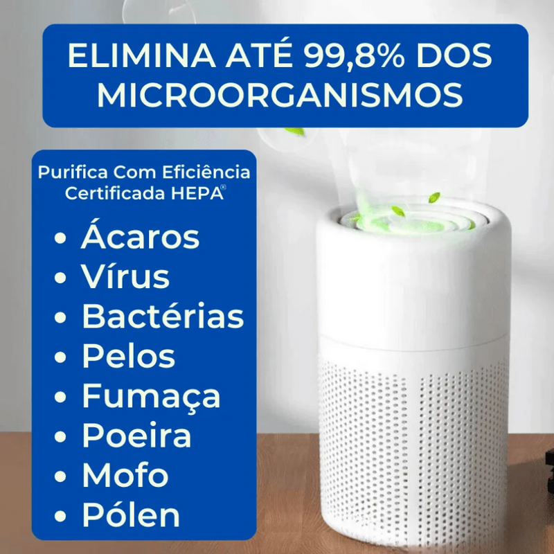 Purificador de Ar com Filtro HEPA e Função Ionizador AirClean KSA4