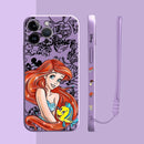 Capinha Iphone Ariel e Tinker Bell - Case de Alta Proteção e Com Cordão de Brinde