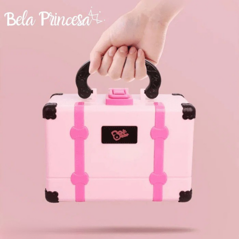 Maleta de Maquiagem para Meninas com 33 Peças Incríveis BELA PRINCESA