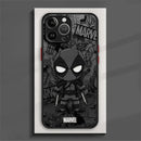 Capinha de Celular para Iphone Marvel Cartoon Black