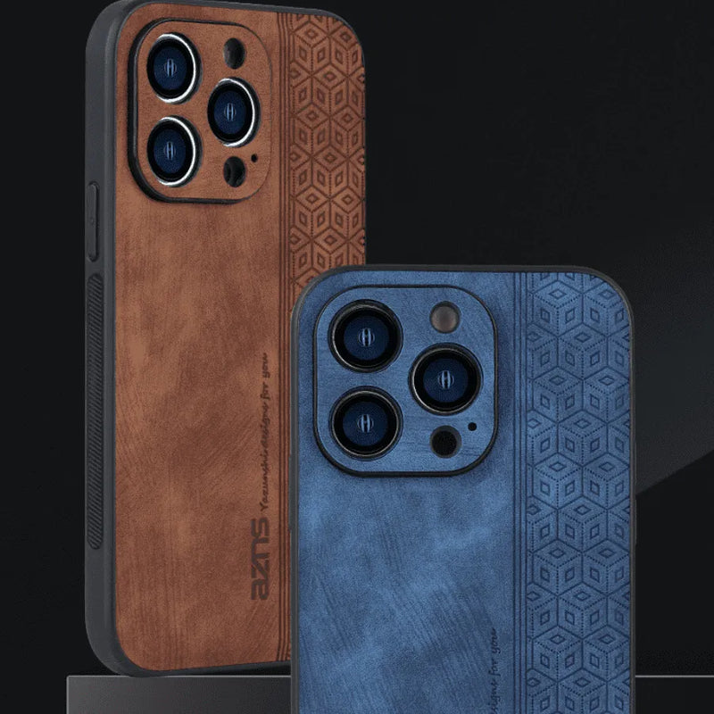 Capinha de Celular para Iphone em Couro 3D AZNS