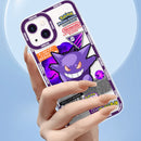 Capinha Iphone Pokemon Gergar e Pikachu - Case De Alta Proteção e Resistência Para Um Treinador Pokemon