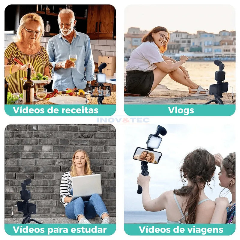 Kit Blogueira Vlog Star - Melhore a Qualidade Do Seu Conteúdo e Veja Os Resultados! | Últimas 20 unidades com 50% De Desconto