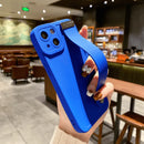 Capinha Iphone de Silicone Com Apoio Anti-Queda e Detalhe Metalizado - Case De Alta Proteção e Resistência