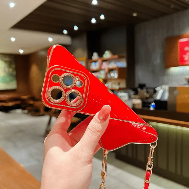 Capinha de Celular para Iphone com Cordão Love Heart Necklace