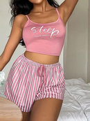Pijama Feminino Summer Sleep - Conjunto Top Cropped e Shorts Fresquinho LooseFit | Tecido Super Macio e Confortável