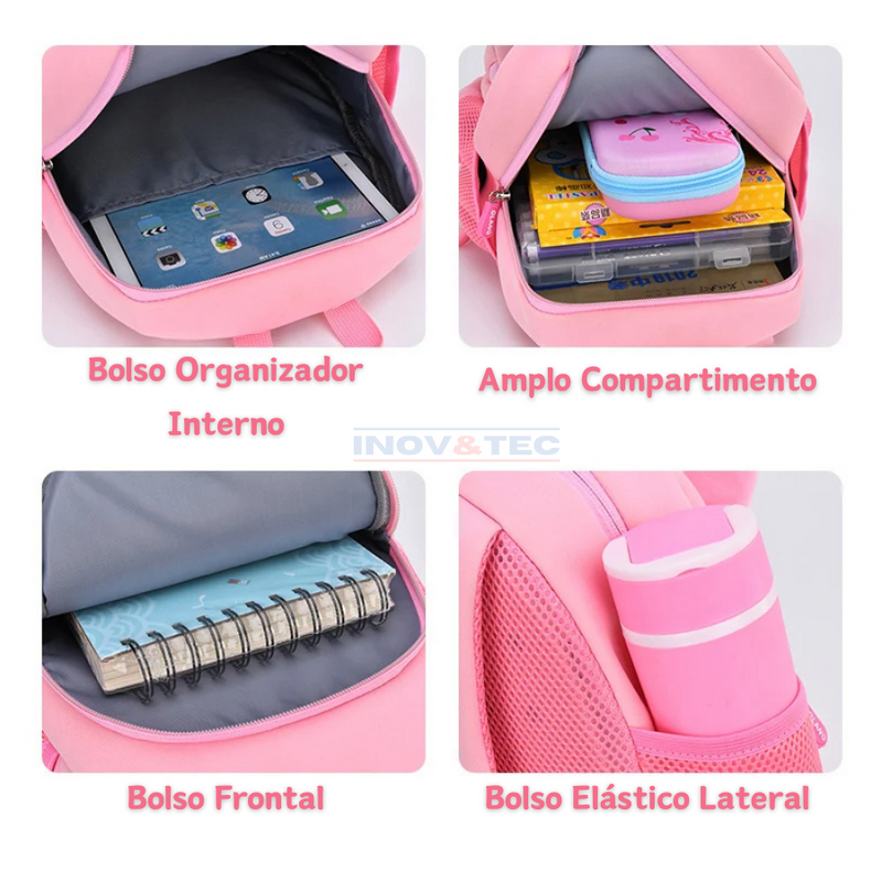 Mochila Infantil de Coelhinho - Conforto e Fofura na Volta às Aulas