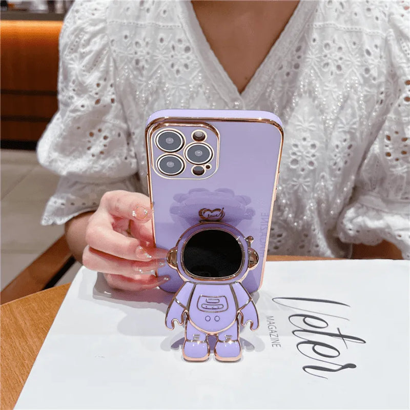 Capinha de Celular para Iphone em Silicone com Apoio e Proteção 360º Sonho de Astronalta