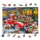 Quebra-Cabeça de Madeira Inova WOOD PUZZLE - Cachorros Natalinos | Diversão com Diversos Benefícios