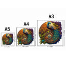 Quebra-Cabeça De Madeira Inova WOOD PUZZLE - Pavão Na Natureza | Diversão Com Diversos Benefícios Para Crianças e Idosos