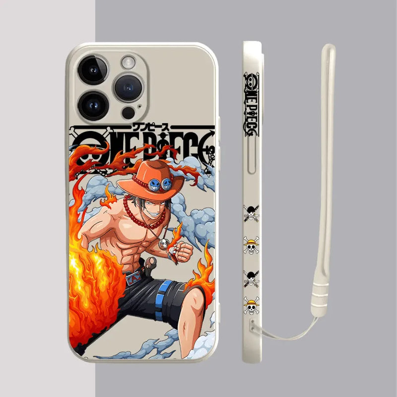 Capinha Iphone One Piece Luffy - Case de Alta Proteção e Com Cordão de Brinde