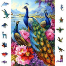 Quebra-Cabeça de Madeira Inova WOOD PUZZLE - Pavões em seu Habitat  | Diversão com Diversos Benefícios