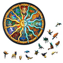Quebra-Cabeça de Madeira Inova WOOD PUZZLE - Constelações do Zodíaco | Diversão com Diversos Benefícios para Crianças e Idosos