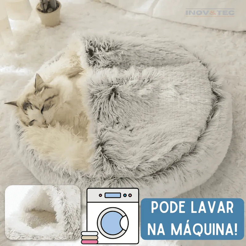 Cama PetPelúcia Original - Cama Para Pet Estilo Caverna Feita de Pelúcia | Conforto Máximo Para Seu Melhor Amigo