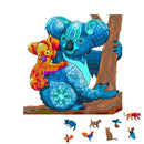 Quebra-Cabeça de Madeira Inova WOOD PUZZLE - Coala e Filhote | Diversão com Diversos Benefícios