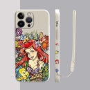 Capinha Iphone Princesa Ariel - Case de Alta Proteção e Com Cordão de Brinde