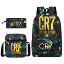 Kit Escolar Infantil Bolsa com Estojo e Lancheira do CR7 Champions