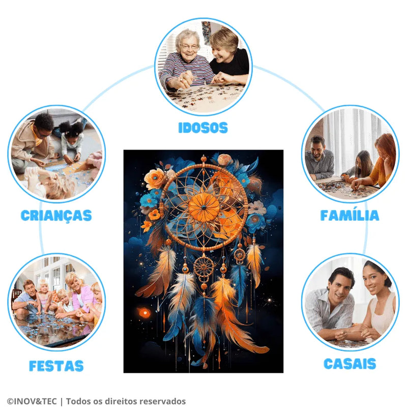 Quebra-Cabeça De Madeira Inova WOOD PUZZLE - Filtro Dos Sonhos | Diversão Com Diversos Benefícios