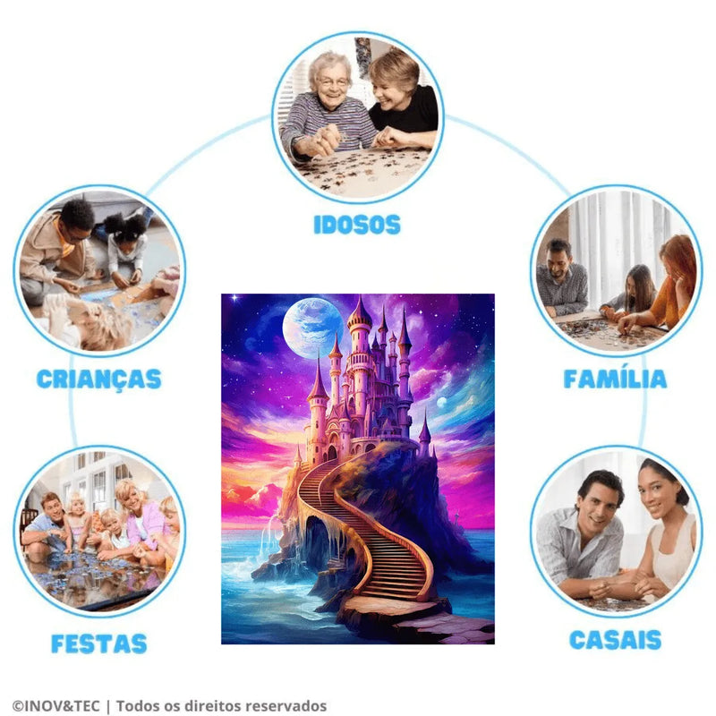 Quebra-Cabeça de Madeira Inova WOOD PUZZLE - Variedade Encantada | Diversão com Diversos Benefícios