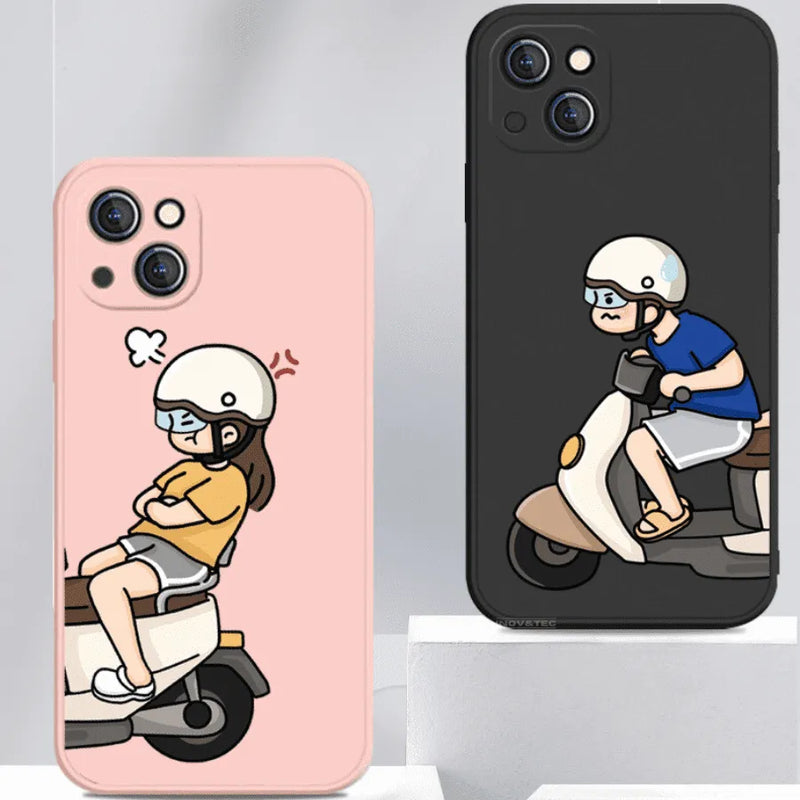 Capinha Iphone Casal Motoca -  - Case de Alta Proteção e Resistência