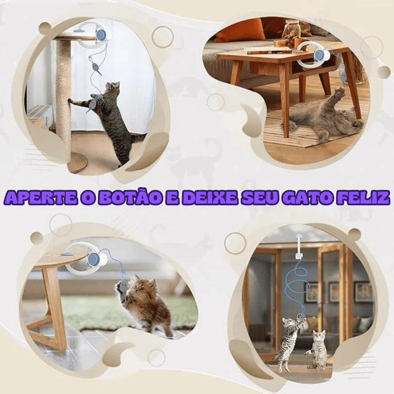 Brinquedo Interativo Para Gatos CatAlive Recarregável - Prenda Na Sua Porta, Aperte Um Botão e Faça seu Gato Mais Feliz ! [PROMOÇÃO DE LANÇAMENTO 50% OFF POR TEMPO LIMITADO]