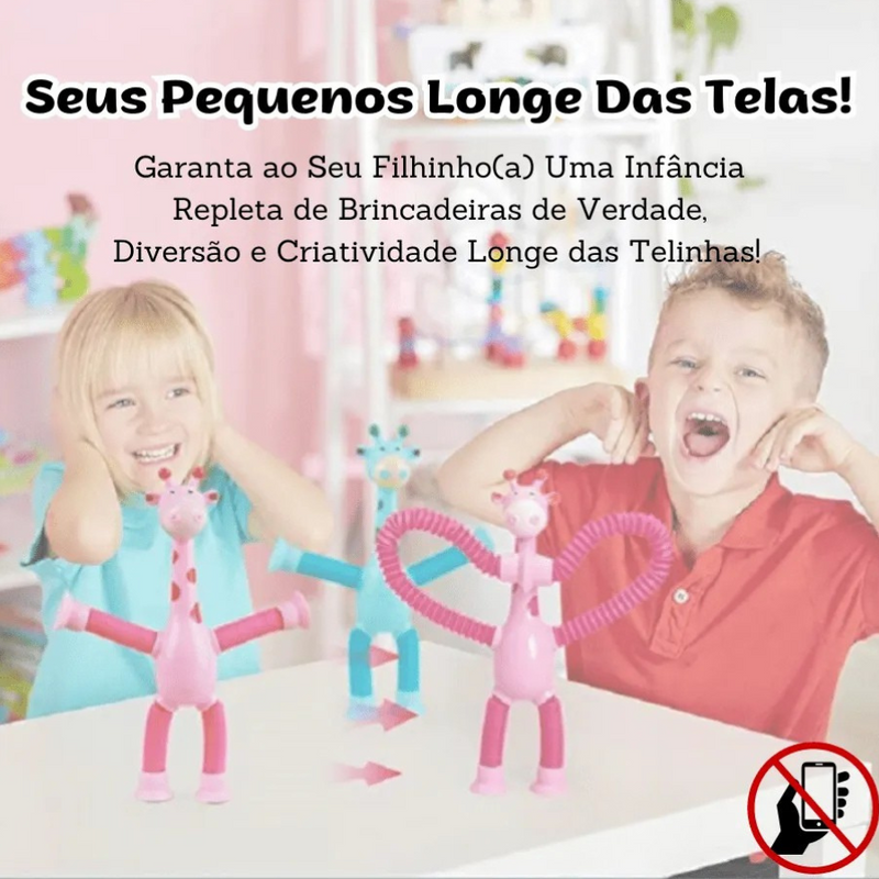 Girafinhas Infantis Criativas que Esticam e Gruda Com Luz De LED GiraZoo