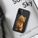Capinha Iphone Teddy Bear Drink - Case De Proteção Engraçada e Divertida