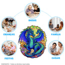 Quebra-Cabeça De Madeira Inova WOOD PUZZLE - Casal De Guardiões | Diversão Com Diversos Benefícios