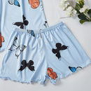 Pijama Feminino Butterfly - Conjunto Top Cropped e Shorts Fresquinho LooseFit | Tecido Super Macio e Confortável
