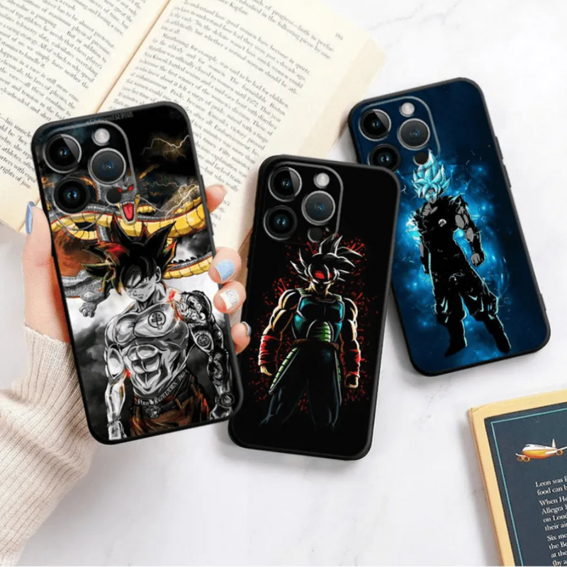 Capinha de Celular para Iphone em Silicone Dragon Ball Actions