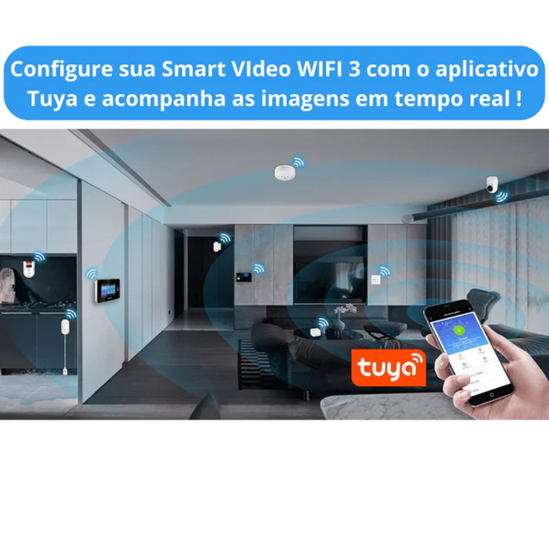 Câmera de Segurança Inteligente com WIFI e Sensor de Movimento SMART VIDEO 3
