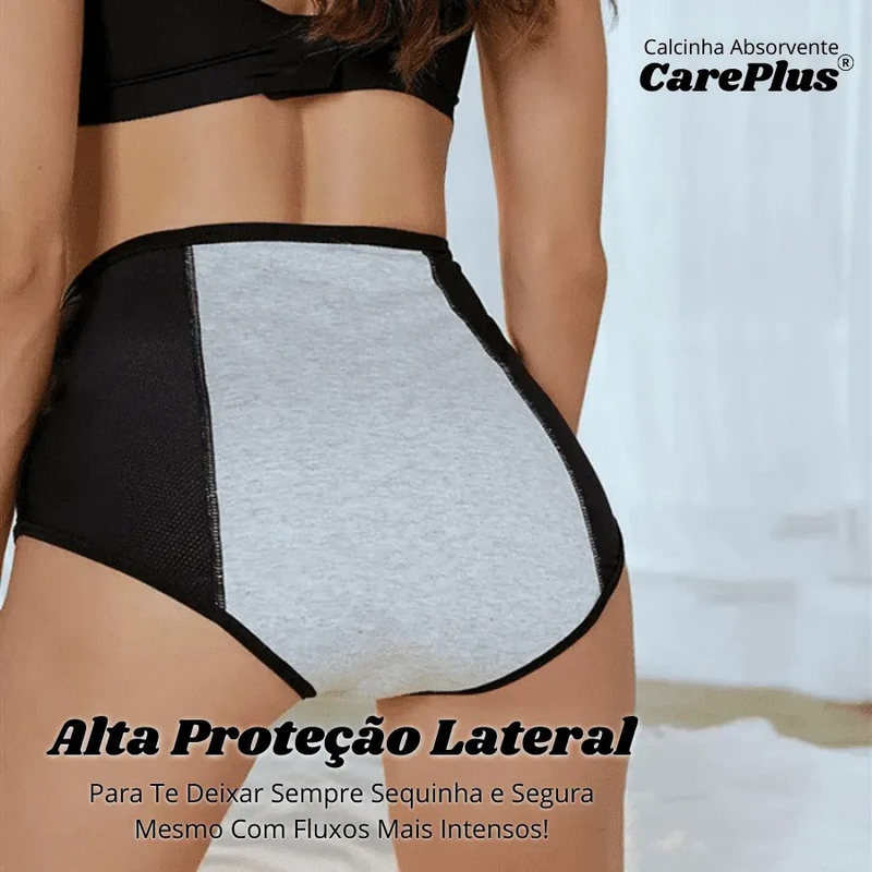 Calcinha Absorvente Protetora para Incontinência CarePlus® [Leve 5 Pague 4 + Frete Grátis]