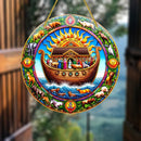 Vitral Decorativo Em Acrílico - Arca de Noé | Decoração Religiosa Para Sua Casa