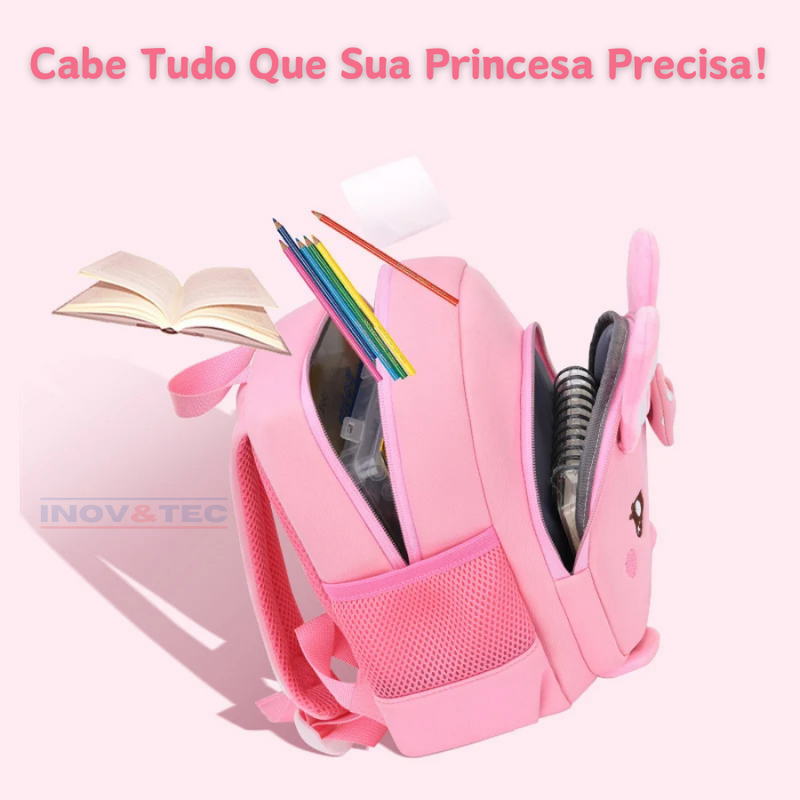 Mochila Infantil de Coelhinho - Conforto e Fofura na Volta às Aulas