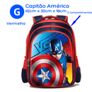 Mochila Escolar Infantil com 3 Compartimentos à Prova D'água Vingadores Heróis