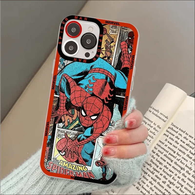 Capinha de Celular para Iphone Homem Aranha Quadrinhos Marvel