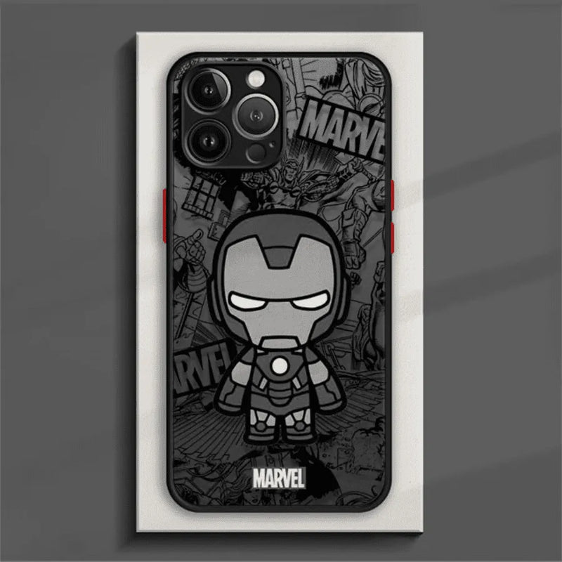 Capinha de Celular para Iphone Marvel Cartoon Black
