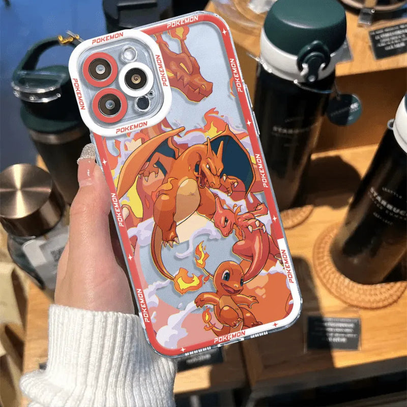 Capinha de Celular para Iphone Holográfica Pokemon Evolutions
