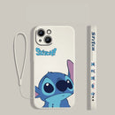 Capinha de Celular em Silicone para Iphone com Cordão Disney "Cade O Stich?"
