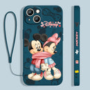 Capinha de Celular para Iphone Alta Proteção com cordão Mickey e Minnie Disney