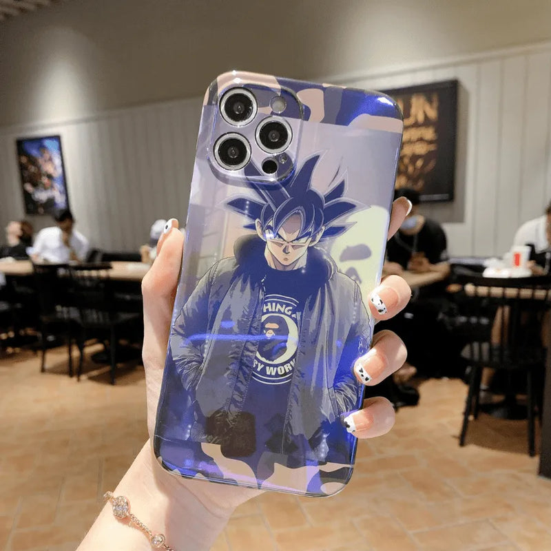 Capinha de Celular para Iphone Holográfica Dragon Ball DBZ