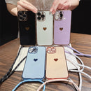 Capinha de Celular para Iphone com Cordão Love Necklace