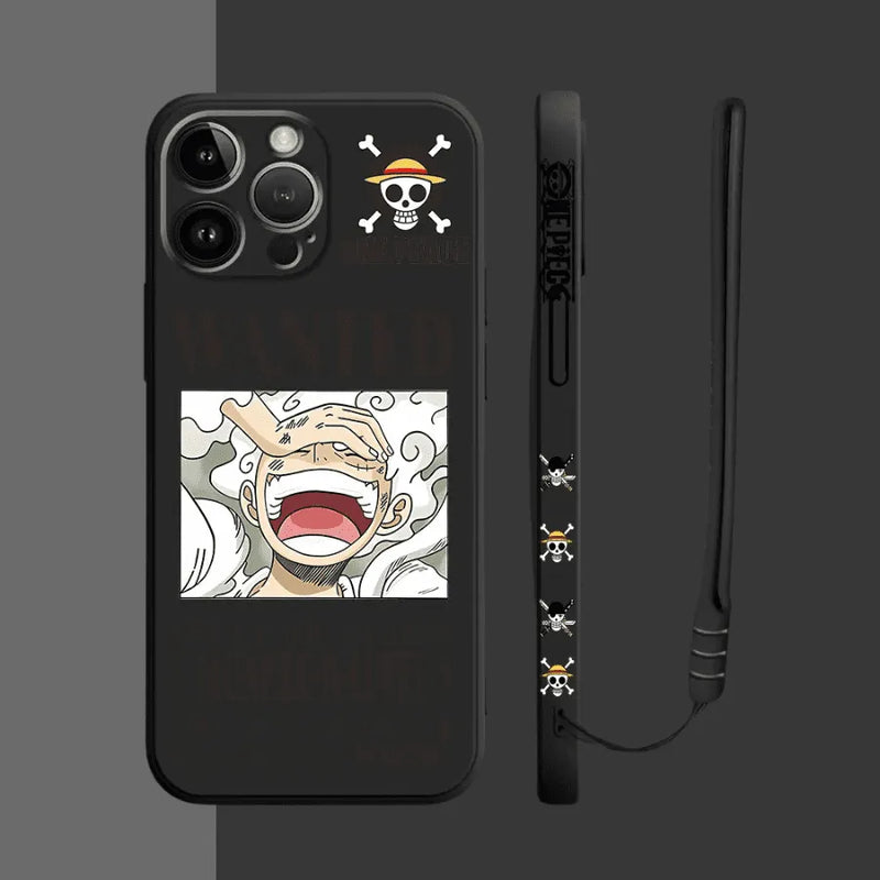 Capinha Iphone One Piece Luffy Procurado - Case de Alta Proteção e Com Cordão de Brinde