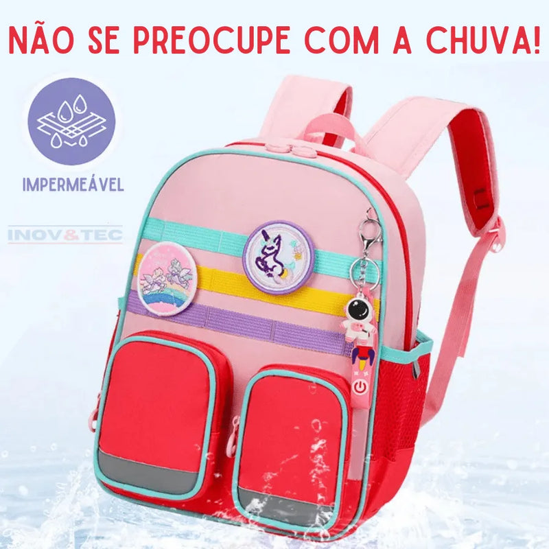 Mochila Infantil Com Bolso Frontal Duplo - Tudo o Que Precisar Cabe em uma Mochila Leve