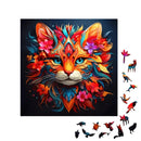 Quebra-Cabeça De Madeira Inova WOOD PUZZLE - Gato Florido | Diversão Com Diversos Benefícios