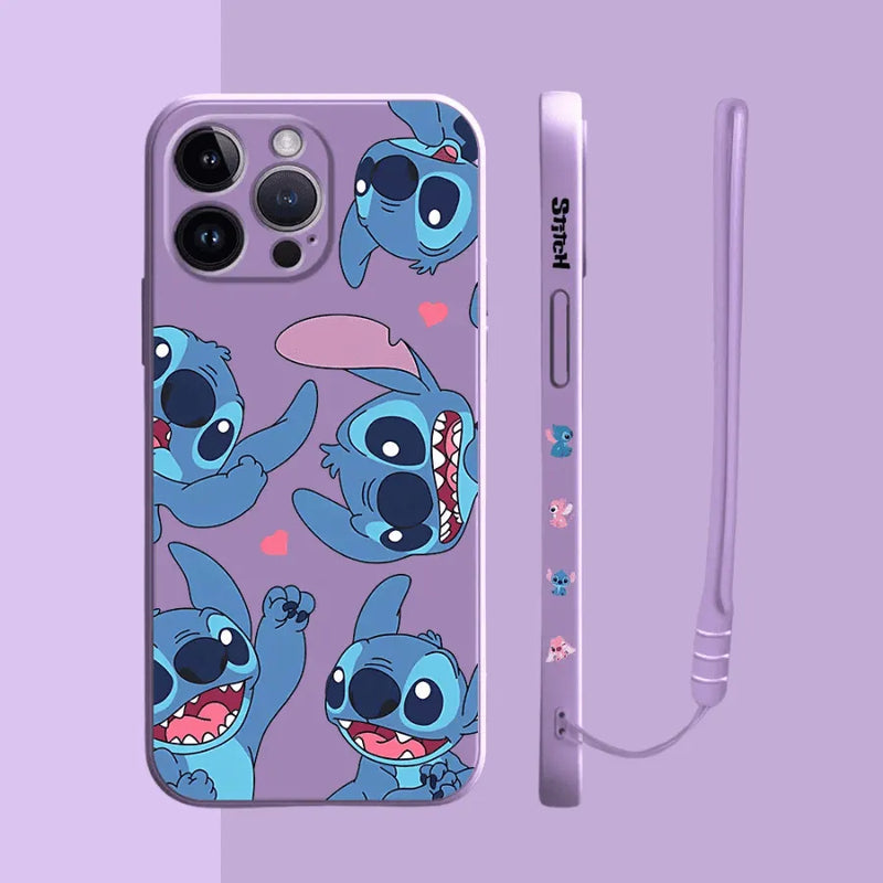 Capinha Iphone Stitch Lovers - Case de Alta Proteção e Com Cordão de Brinde